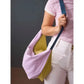 Sac demi-lune Tricolo Lilas Ananas Coton Bio - 53x28x12 cm La Cerise sur le Gâteau