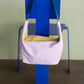 Sac demi-lune Tricolo Lilas Ananas Coton Bio - 53x28x12 cm La Cerise sur le Gâteau