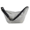 Sac demi-lune noir et blanc Gustave Caviar - 53x28x12 cm