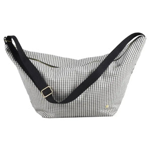 Sac demi-lune noir et blanc Gustave Caviar - 53x28x12 cm La Cerise sur le Gâteau