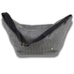 Sac demi-lune rayé noir et blanc Basile Caviar - 53x28x12 cm La Cerise sur le Gâteau