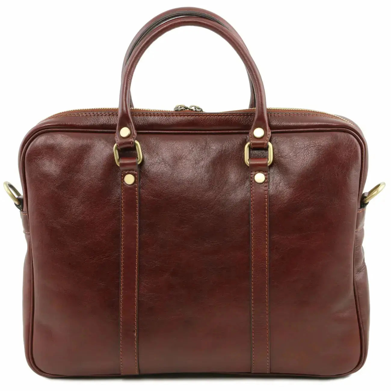 Serviette Pour Portable en Cuir - Prato TL141283 - marron - Tuscany Leather