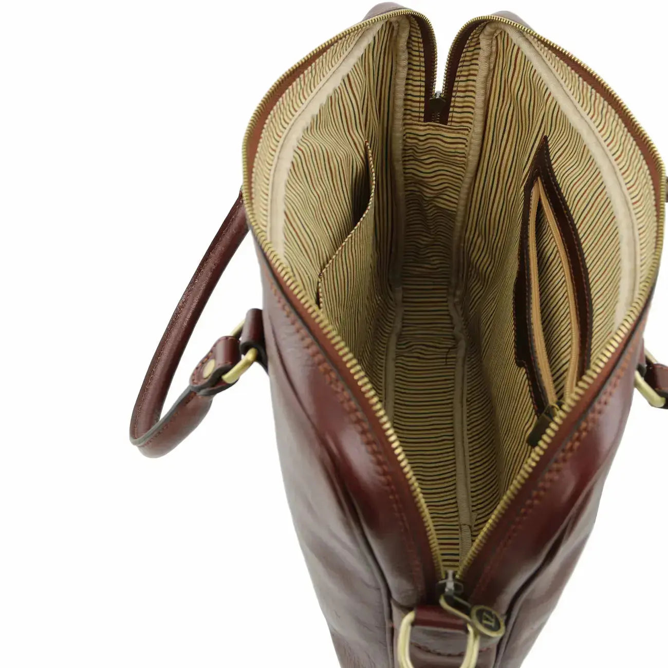 Serviette Pour Portable en Cuir - Prato TL141283 - marron - Tuscany Leather