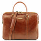 Serviette Pour Portable en Cuir - Prato TL141283 - miel - Tuscany Leather