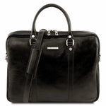 Serviette Pour Portable en Cuir - Prato TL141283 - noir - Tuscany Leather