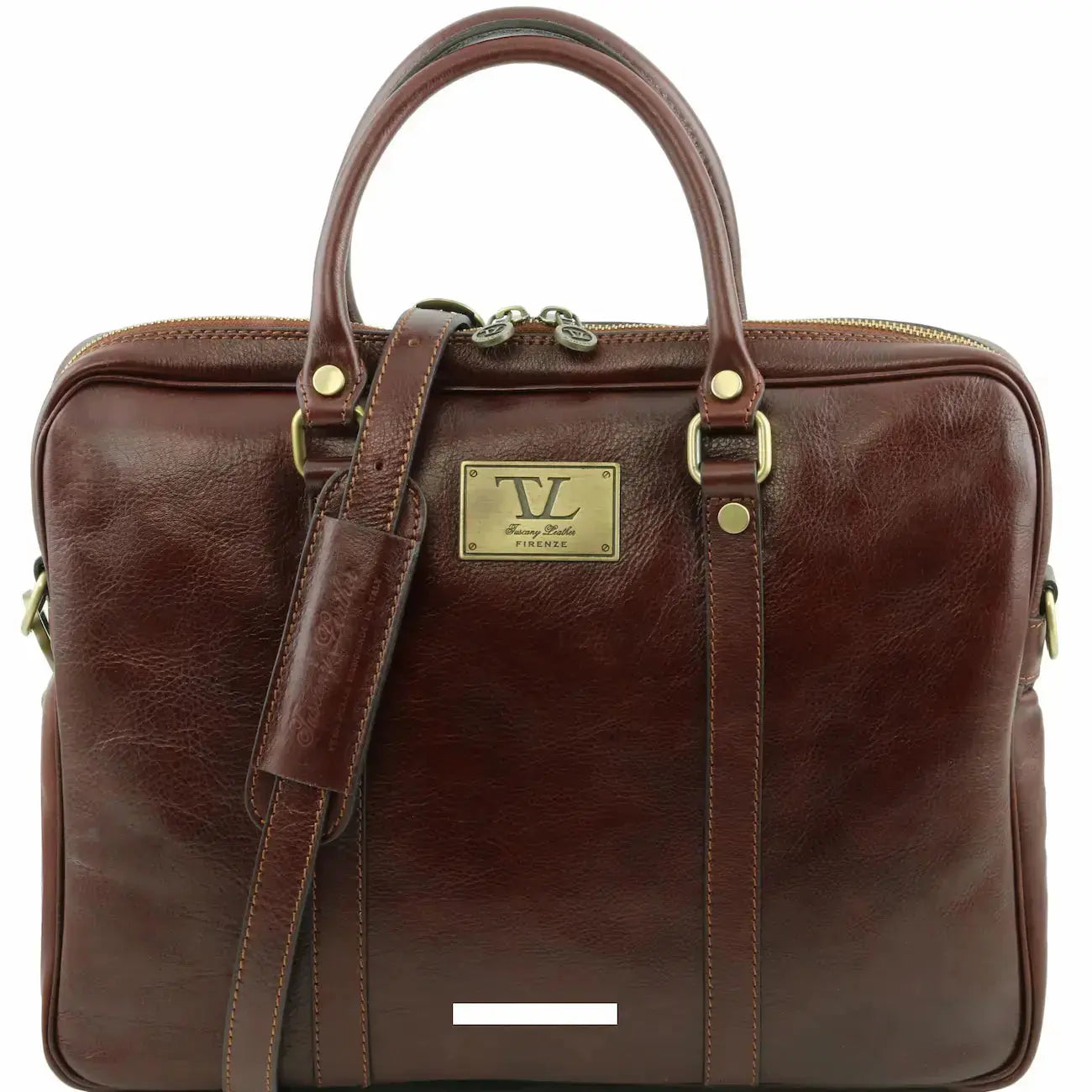 Serviette Pour Portable en Cuir - Prato TL141283 - personnalisation - Tuscany Leather