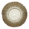Suspension Murale Bohème raphia naturel et coton blanc - 60x60