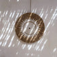 Suspension Murale Bohème raphia naturel et coton blanc - 60x60 Bazar Bizar