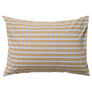 Taie d'Oreiller Carreaux Marron Caro Nuts - Percale de coton La Cerise sur le Gâteau