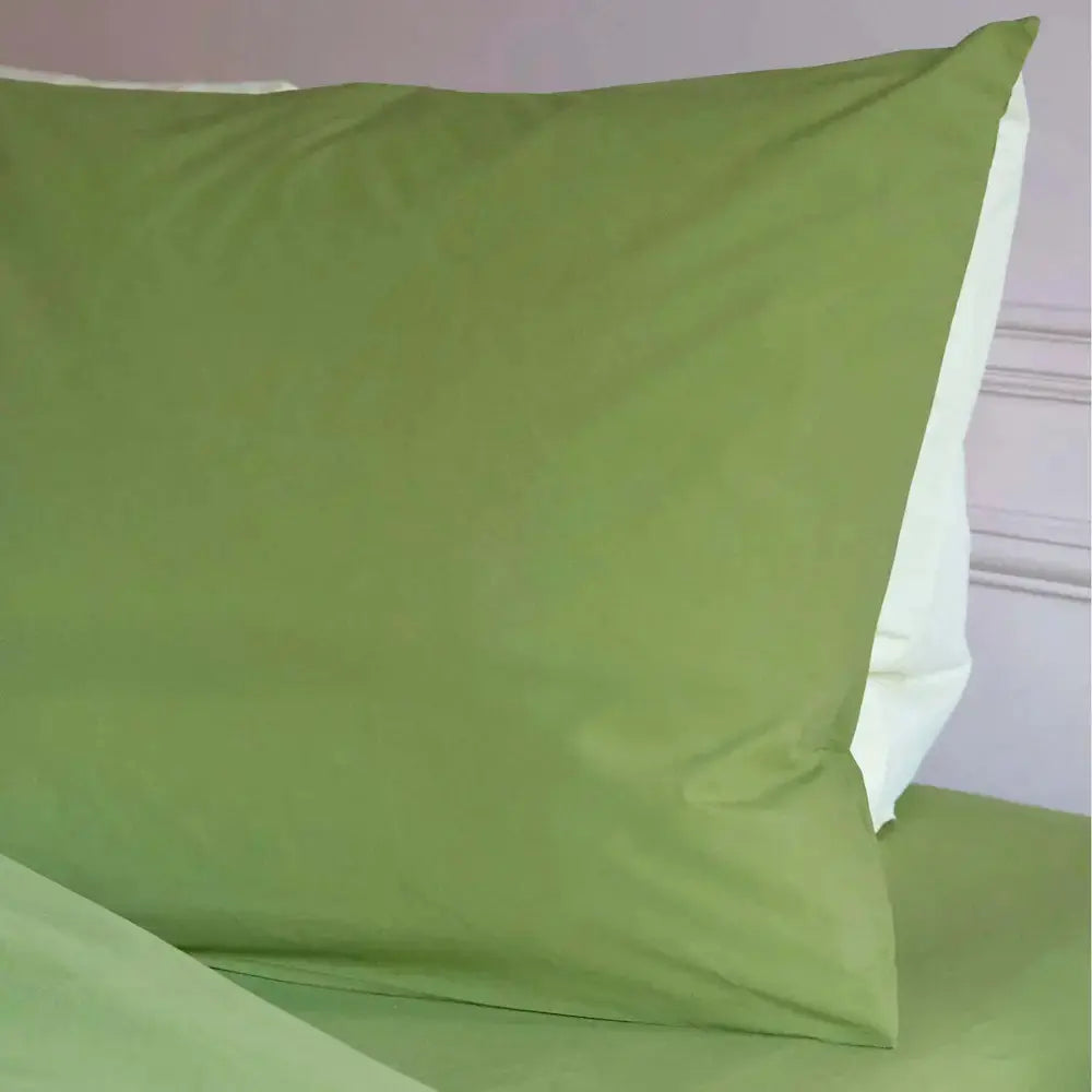Taie d'Oreiller Céleste Pistacchio - Coton bio La Cerise sur le Gâteau