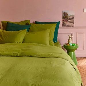 Taie d'Oreiller Céleste Pistacchio - Coton bio La Cerise sur le Gâteau