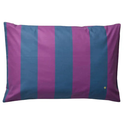 Taie d'Oreiller Rayée Coton Bio - Malo Purple Rain La Cerise sur le Gâteau