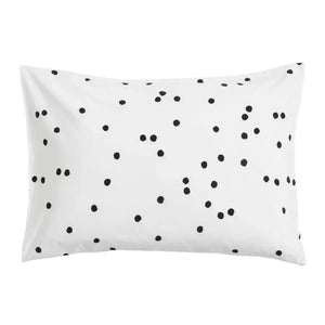Taie d'Oreiller en Coton Bio à Pois - Odette Milk La Cerise sur le Gâteau