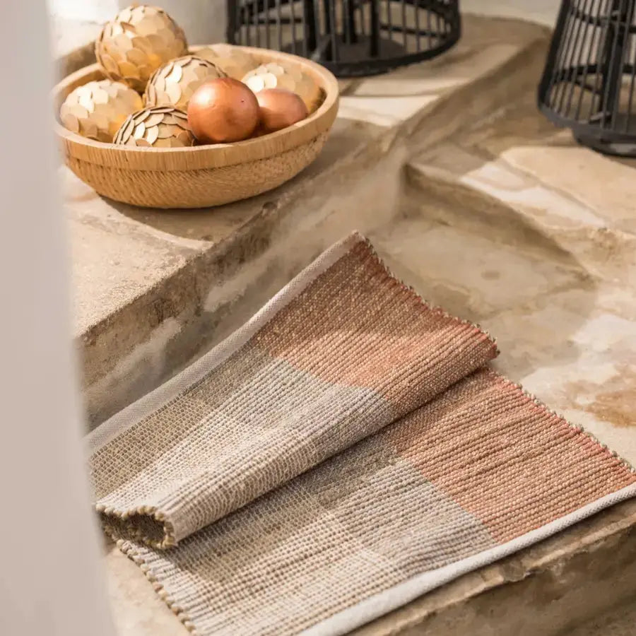 Tapis en Jonc de Mer - Karan Terracotta Vivaraise