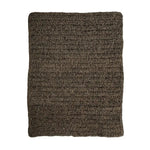 Tapis en Jonc de Mer Noir & Naturel - Kilim Rectangulaire Bazar Bizar