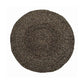 Tapis en Jonc de Mer Rond - Seagrass Noir & Naturel Bazar Bizar