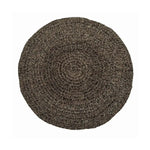 Tapis en Jonc de Mer Rond - Seagrass Noir & Naturel Bazar Bizar