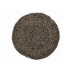 Tapis en Jonc de Mer Rond - Seagrass Noir & Naturel - Diamètre 100 cm