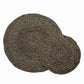 Tapis en Jonc de Mer Rond - Seagrass Noir & Naturel Bazar Bizar