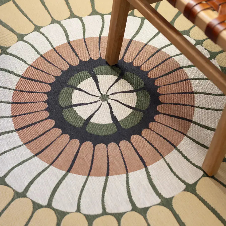 Tapis extérieur Zeno Cèdre - Rond 160 ou 200 cm Vivaraise