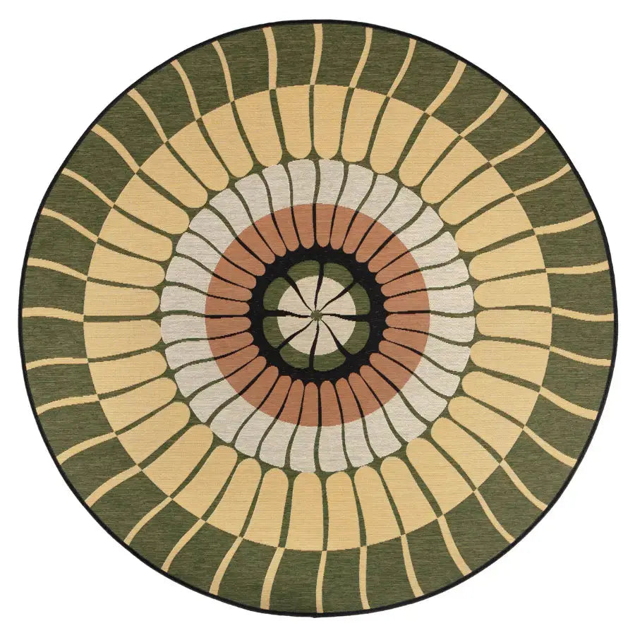 Tapis extérieur Zeno Cèdre - Rond 160 ou 200 cm Vivaraise