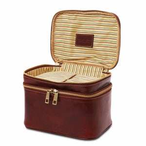 Trousse de Toilette en Cuir - Eliot TL142045 - marron - Tuscany Leather