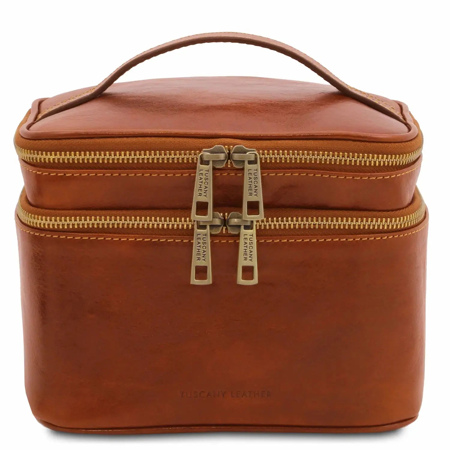 Trousse de Toilette en Cuir - Eliot TL142045 - miel - Tuscany Leather