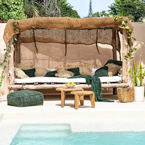 Voile d'ombrage Coco Shade 300x200 en fibre de coco - Naturel Bazar Bizar