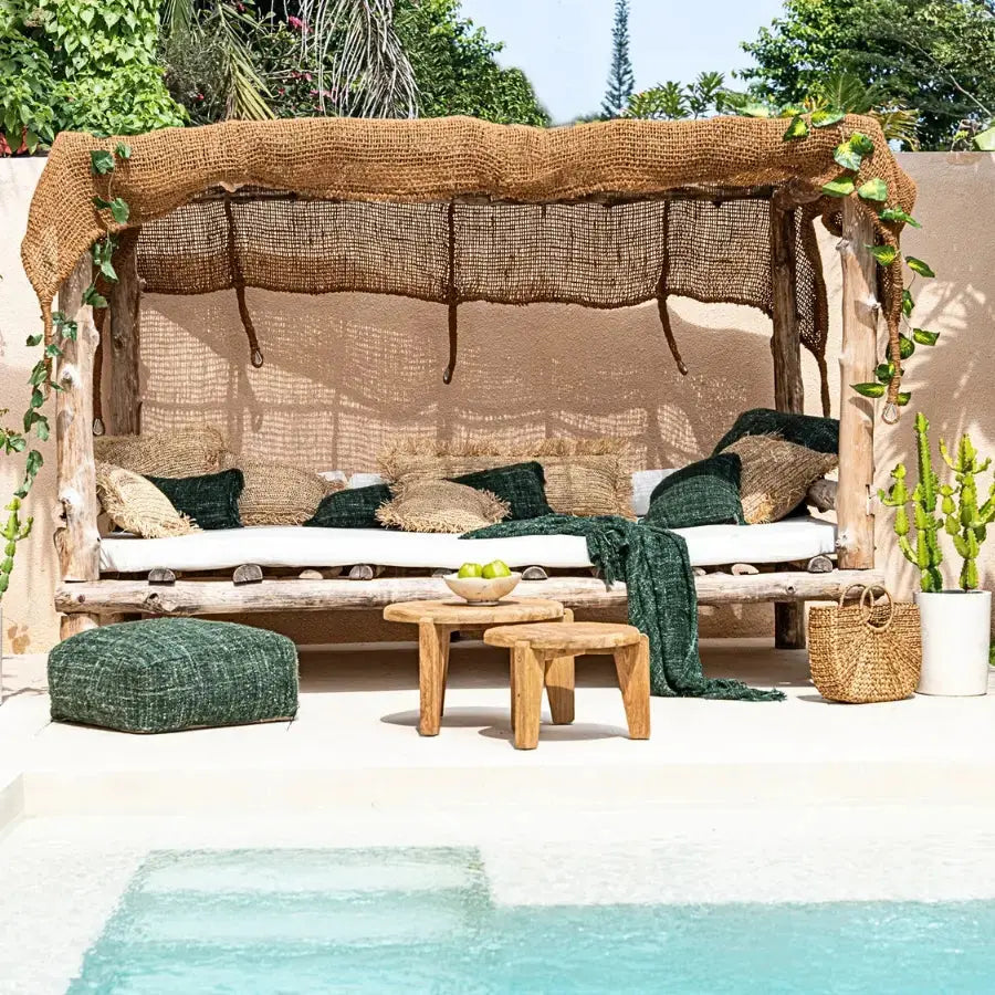 Voile d'ombrage Coco Shade 400x300 en fibre de coco - Naturel Bazar Bizar