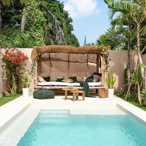 Voile d'ombrage Coco Shade 500x300 en fibre de coco - Naturel Bazar Bizar