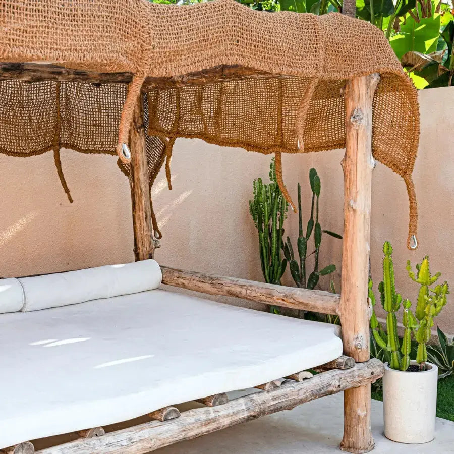 Voile d'ombrage Coco Shade 500x300 en fibre de coco - Naturel Bazar Bizar