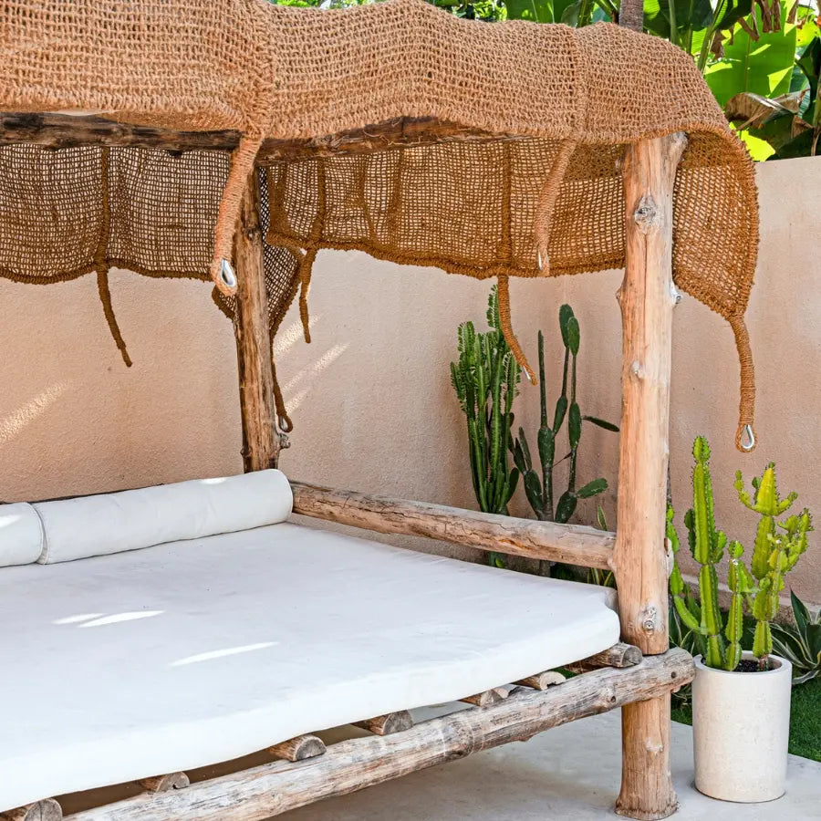Voile d'ombrage Coco Shade 400x300 en fibre de coco - Naturel Bazar Bizar