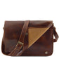 besace cuir homme messenger double tl90475 - marron - Tuscany Leather