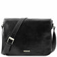 besace cuir homme messenger double tl90475 - noir - Tuscany Leather