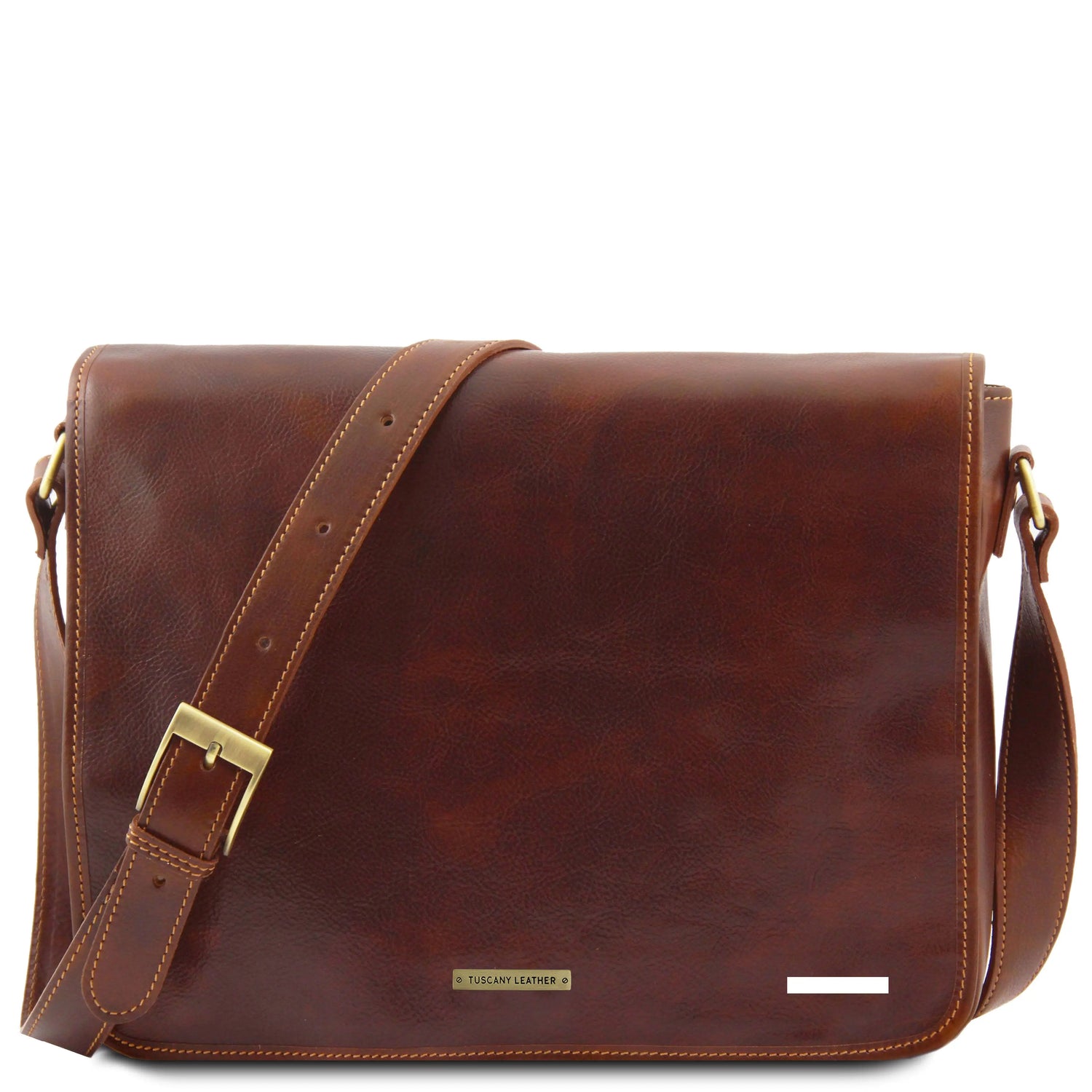 besace cuir homme messenger double tl90475 - personnalisation - Tuscany Leather