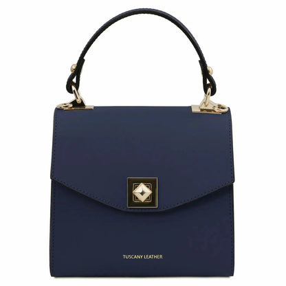sac à main en cuir bleu foncé tl bag tl142203 Tuscany Leather