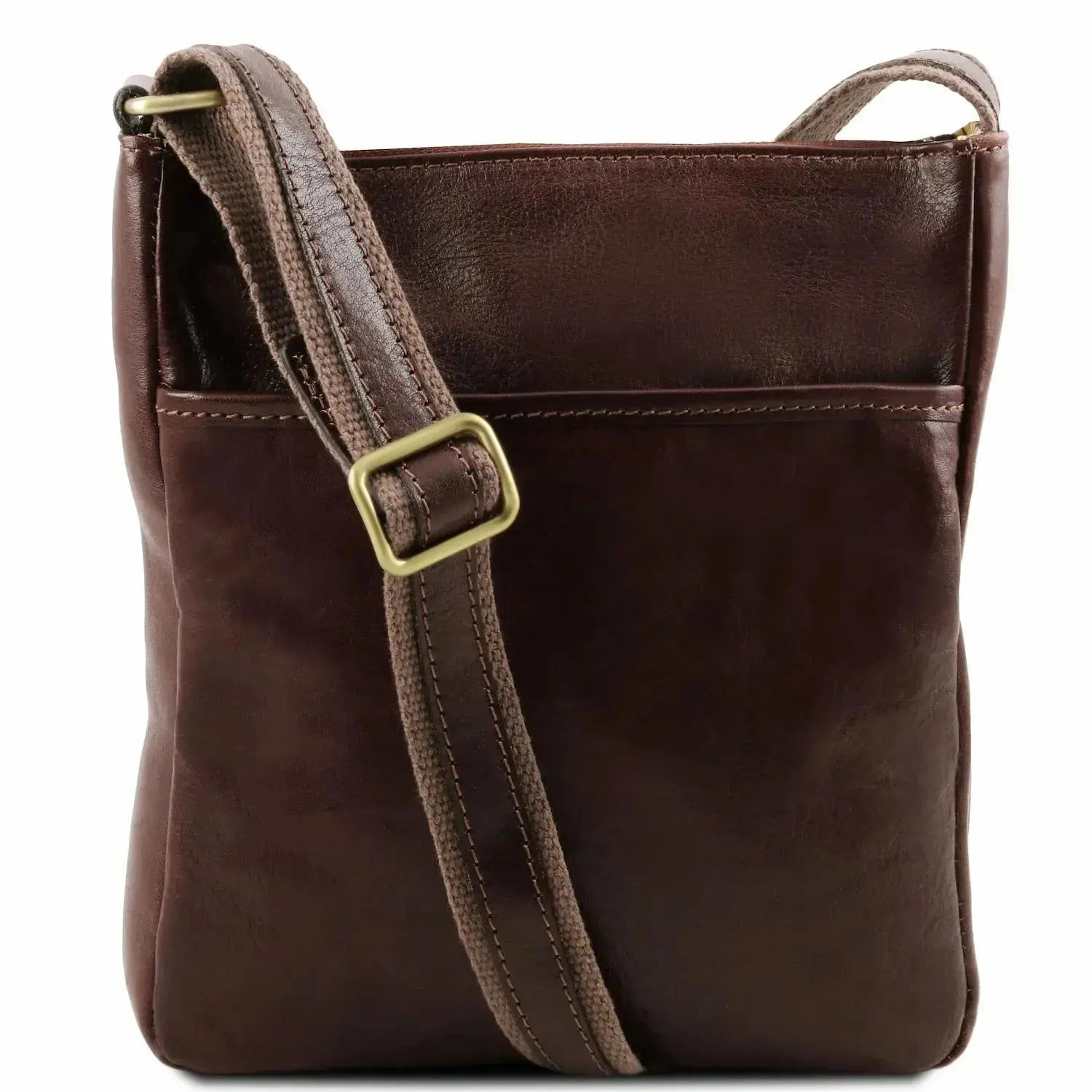 sac bandoulière en cuir homme marron foncé - Jason tl141300 - Tuscany Leather