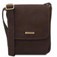 sac bandoulière en cuir homme marron foncé - john tl141408 - Tuscany Leather