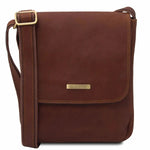 sac bandoulière en cuir homme marron - john tl141408 - Tuscany Leather