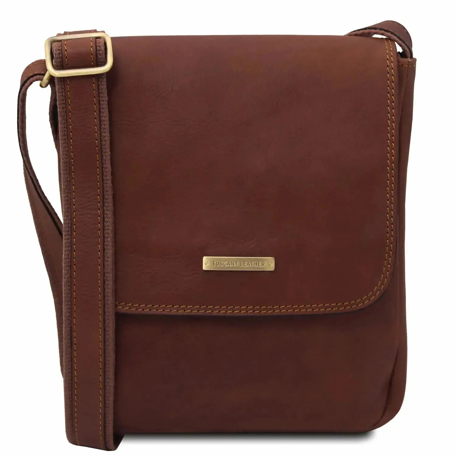 sac bandoulière en cuir homme marron - john tl141408 - Tuscany Leather