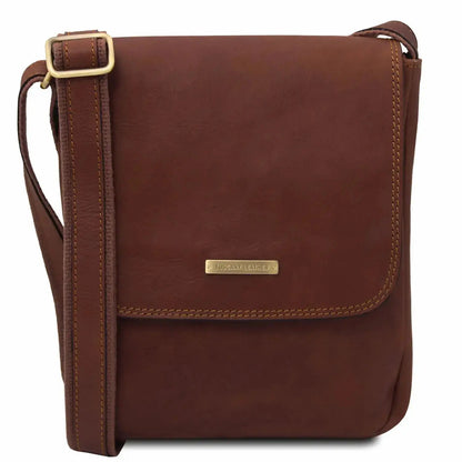 sac bandoulière en cuir homme marron - john tl141408 - Tuscany Leather
