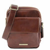 Sac Bandoulière en Cuir Homme – Larry TL141915 - Marron-