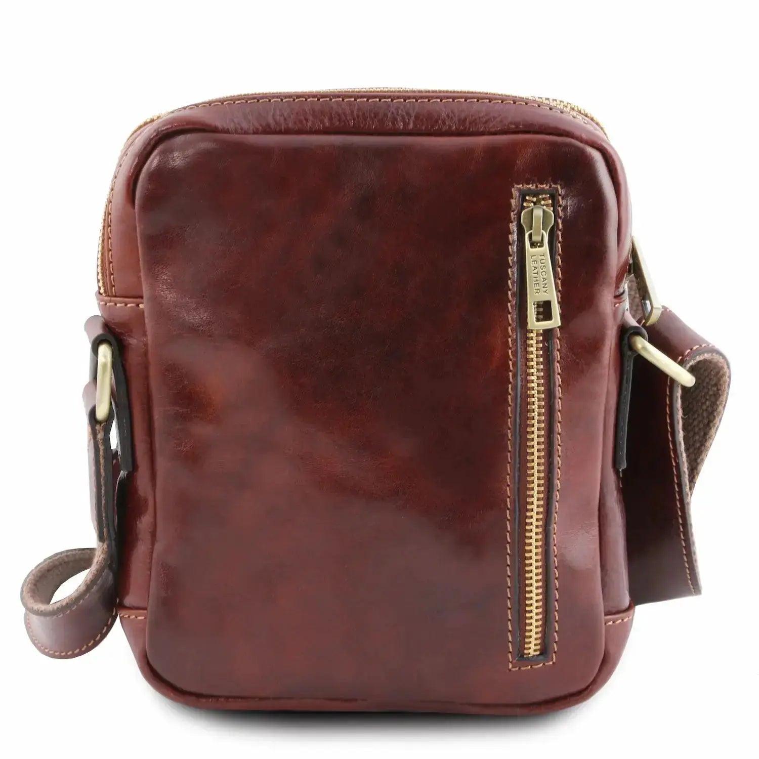 sac bandoulière en cuir homme marron - larry tl141915 Tuscany Leather