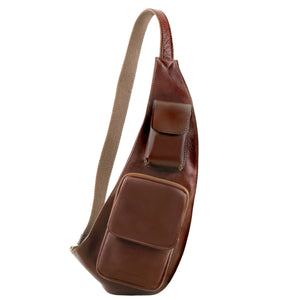 sac bandoulière en cuir homme marron - tl141352 Tuscany Leather