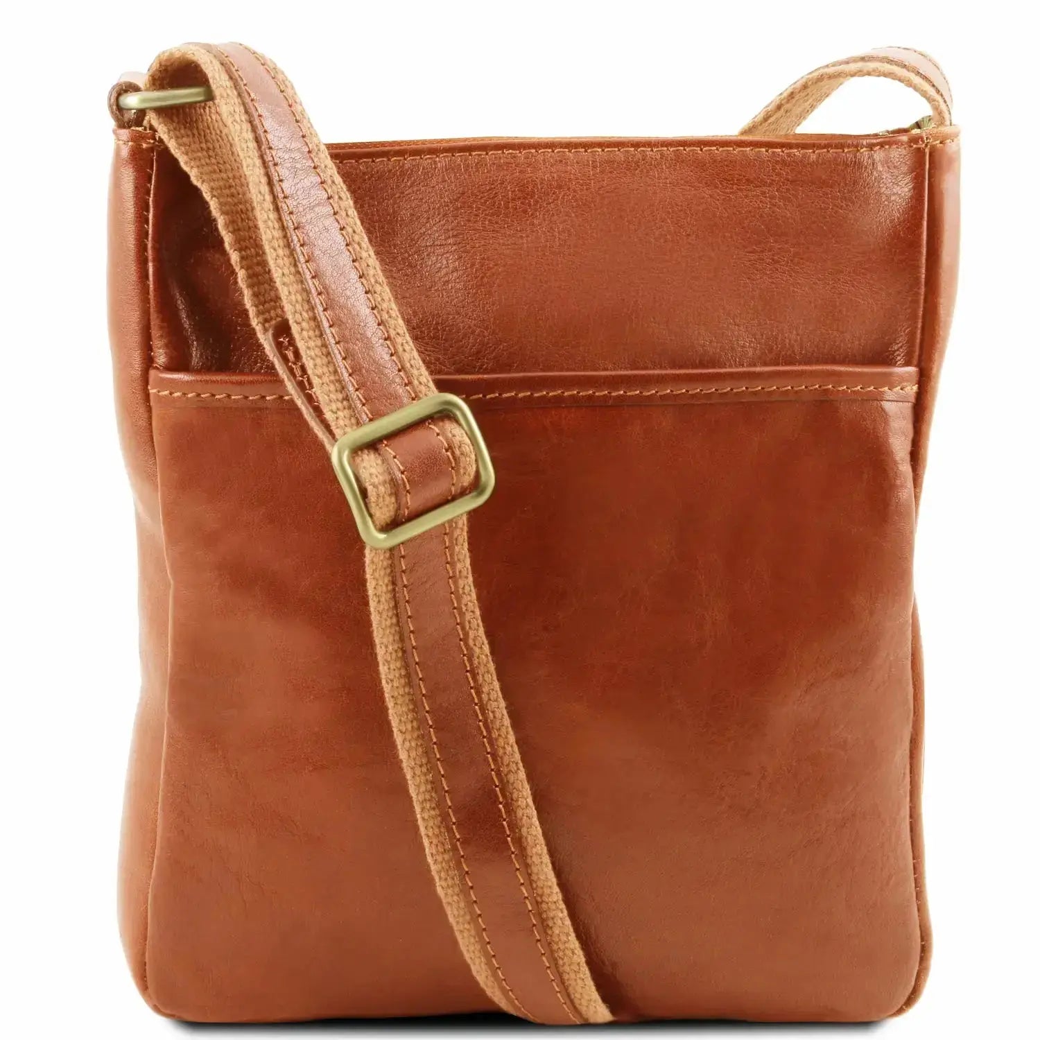sac bandoulière en cuir homme miel - Jason tl141300 - Tuscany Leather