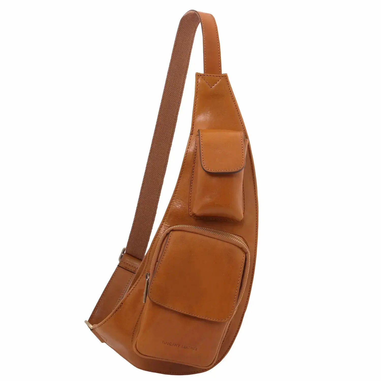 sac bandoulière en cuir homme miel - tl141352 Tuscany Leather