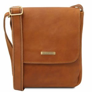 sac bandoulière en cuir homme naturel - john tl141408 - Tuscany Leather