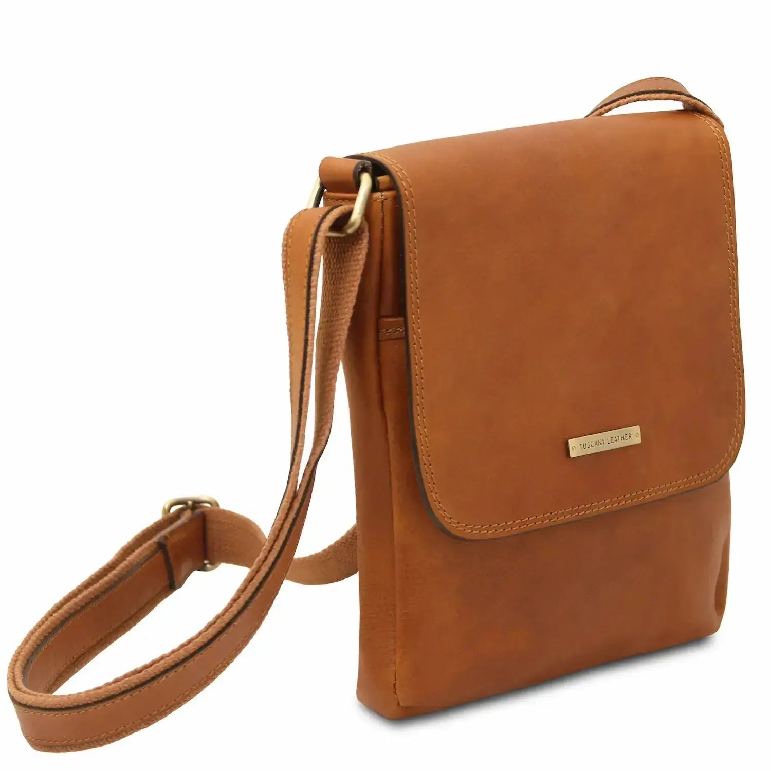 sac bandoulière en cuir homme naturel - john tl141408 - Tuscany Leather