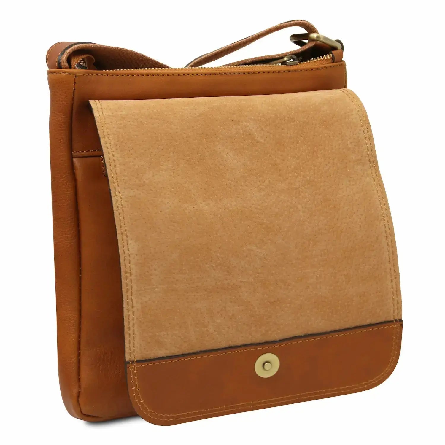 sac bandoulière en cuir homme naturel - john tl141408 - Tuscany Leather