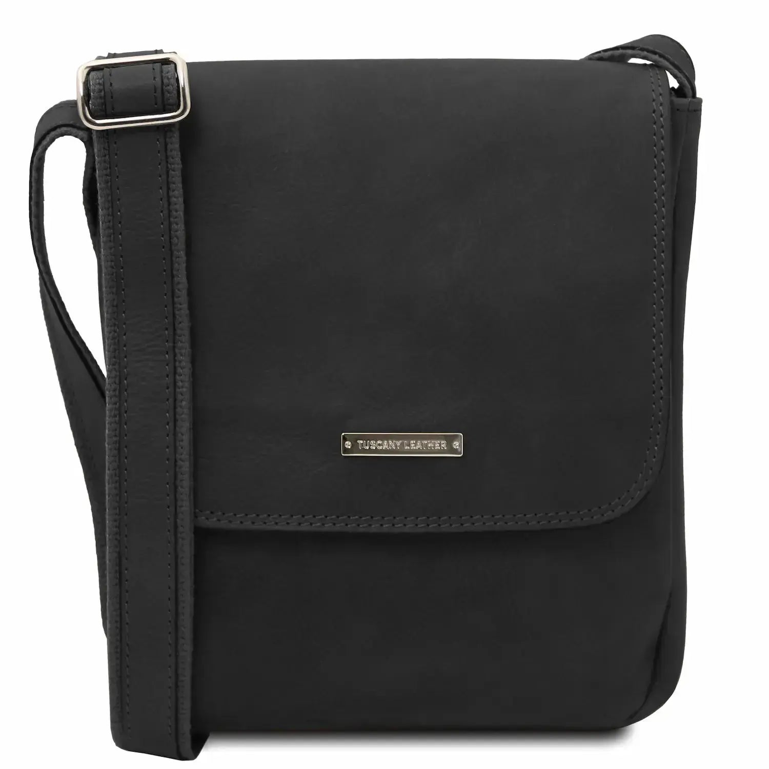 sac bandoulière en cuir homme noir - john tl141408 - Tuscany Leather